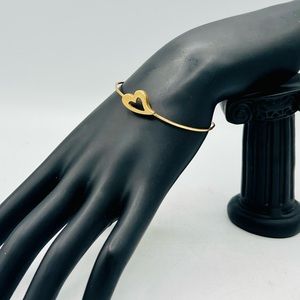 Vintage SARAH COVENTRY simple gold heart bracelet